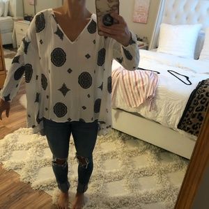 White Flowy Blouse